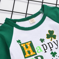 Baby Girls Happy Letter Printed Long Sleeve T-shirt Baby Clothes Wholesale Supplier - PrettyKid