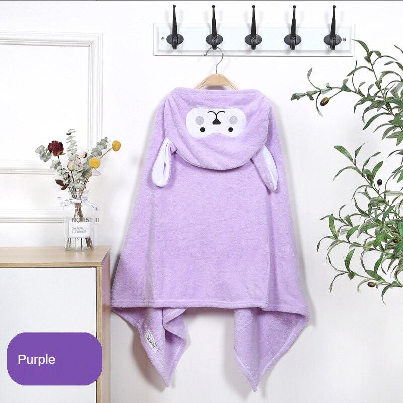 Baby Coral Fleece Cartoon Shape Hooded Cloak Bath Towel Children's Bathrobe - PrettyKid