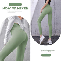 Yoga Pants Female Women High Waist Elastic Hip Running Fitness Bottoming Leggings - PrettyKid