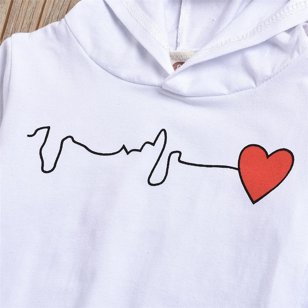 Unisex Heart Heartbeat Hoodie Long Sleeve Top Wholesale Childrens Clothing - PrettyKid