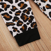 Girls Heart Leopard Casual Long Sleeve Top & Pants Wholesale Girls - PrettyKid