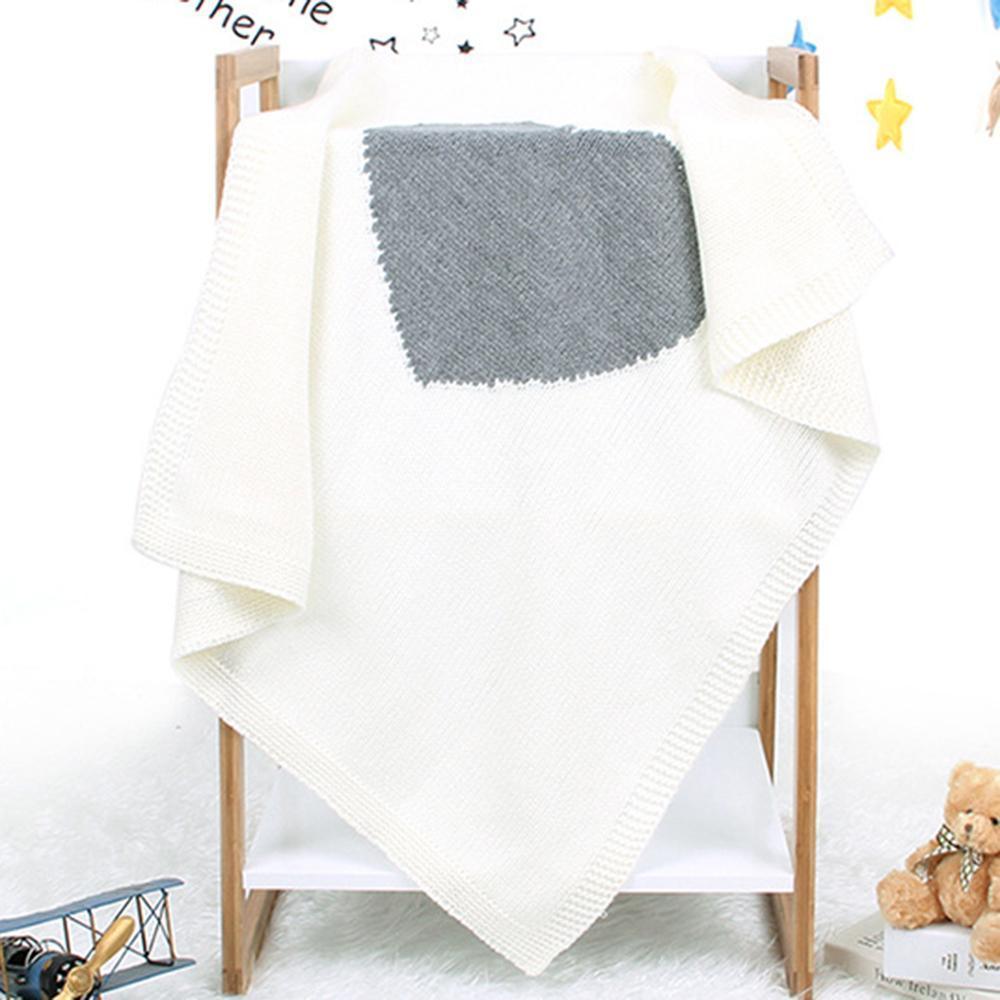 Baby Heart Printed Knitted Solid Wholesale Cute Baby Blankets - PrettyKid