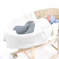 Baby Heart Printed Knitted Solid Wholesale Cute Baby Blankets - PrettyKid