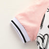 Baby Girls Heart Printed Stripe Short Sleeve Hooded Top & Shorts Baby Clothes Wholesale Supplier - PrettyKid
