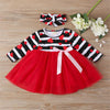 Baby Girls Heart Striped Princess Dress - PrettyKid