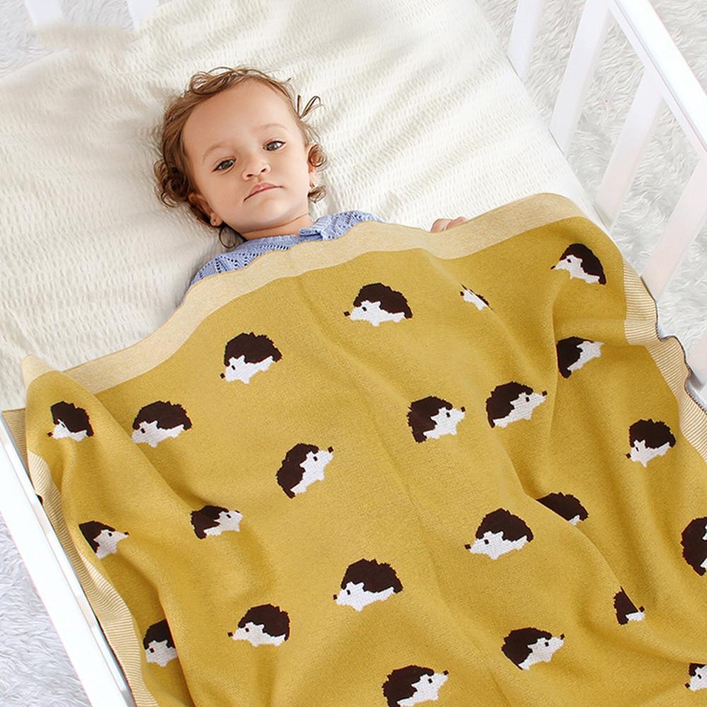 Baby Hedgehog Cartoon Knitted Baby Blankets Wholesalers - PrettyKid