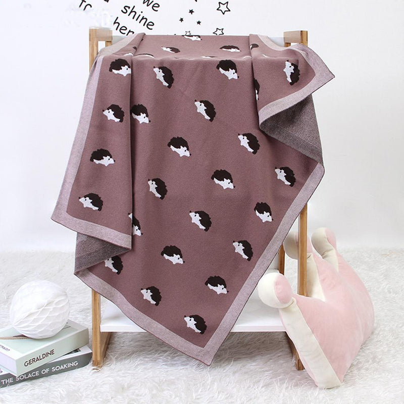 Baby Hedgehog Cartoon Knitted Baby Blankets Wholesalers - PrettyKid