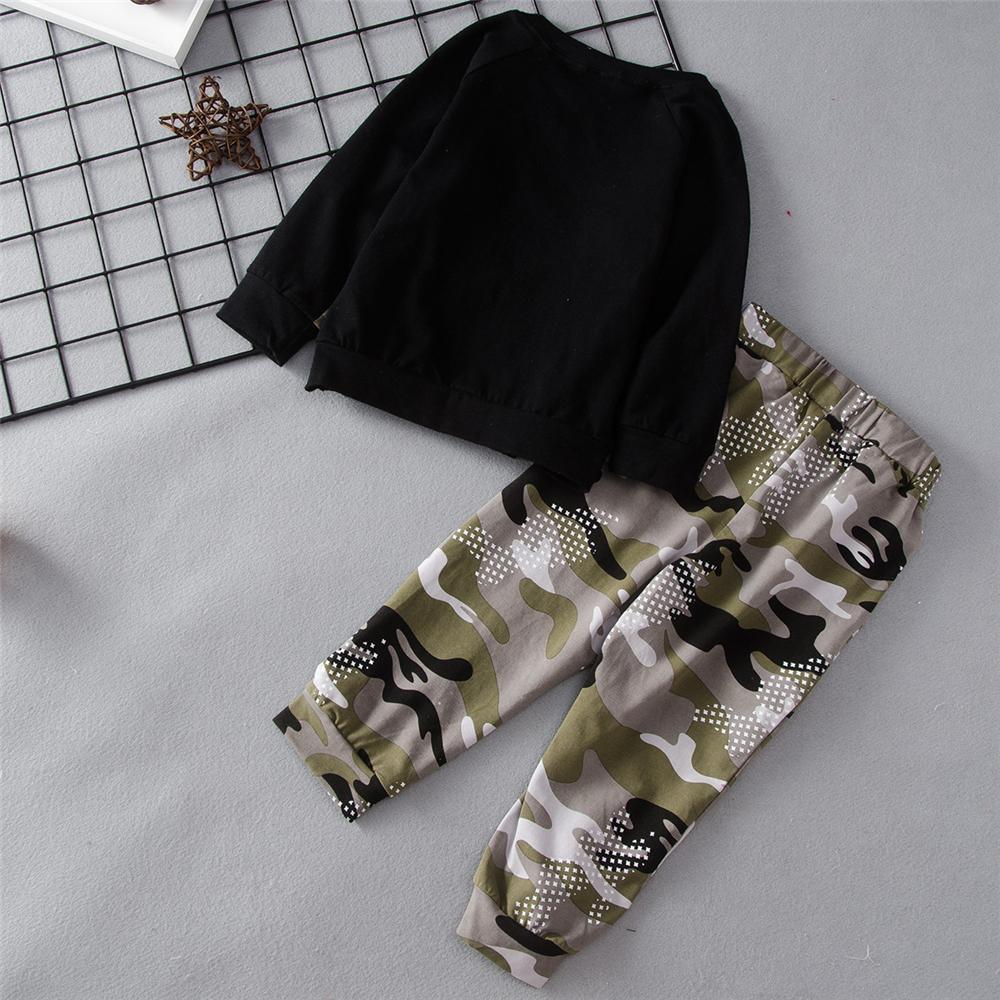 Unisex Hero Of The Day Camo Printed Tracksuit Trendy Kids Wholesale Clothing - PrettyKid