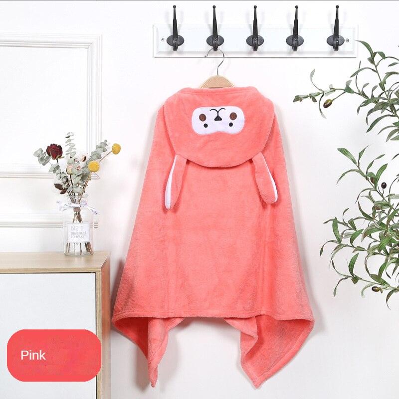 Baby Coral Fleece Cartoon Shape Hooded Cloak Bath Towel Children's Bathrobe - PrettyKid