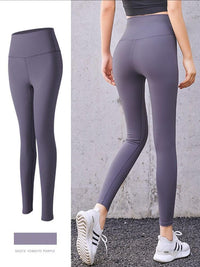 Yoga Pants Female Women High Waist Elastic Hip Running Fitness Bottoming Leggings - PrettyKid