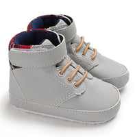 Baby Boys High Top Plaid Magic Tape Sneakers Wholesale Toddler Shoes - PrettyKid