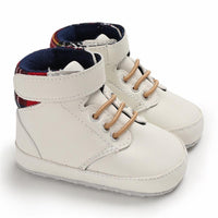 Baby Boys High Top Plaid Magic Tape Sneakers Wholesale Toddler Shoes - PrettyKid