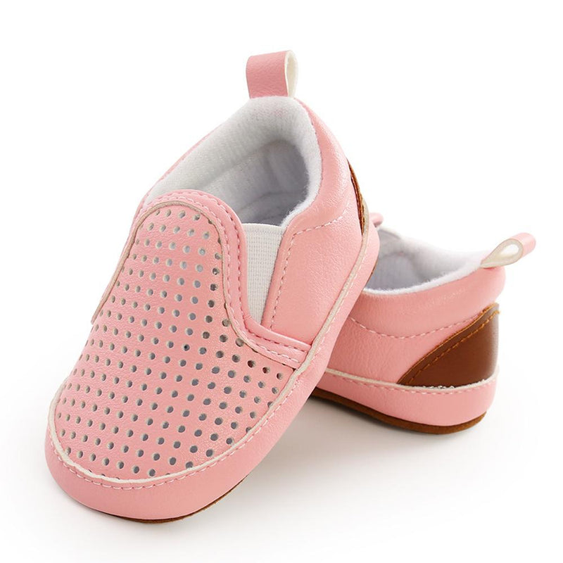 Unisex Hollow Out Slip-on Soft Solid Flats Baby Shoes Wholesale - PrettyKid