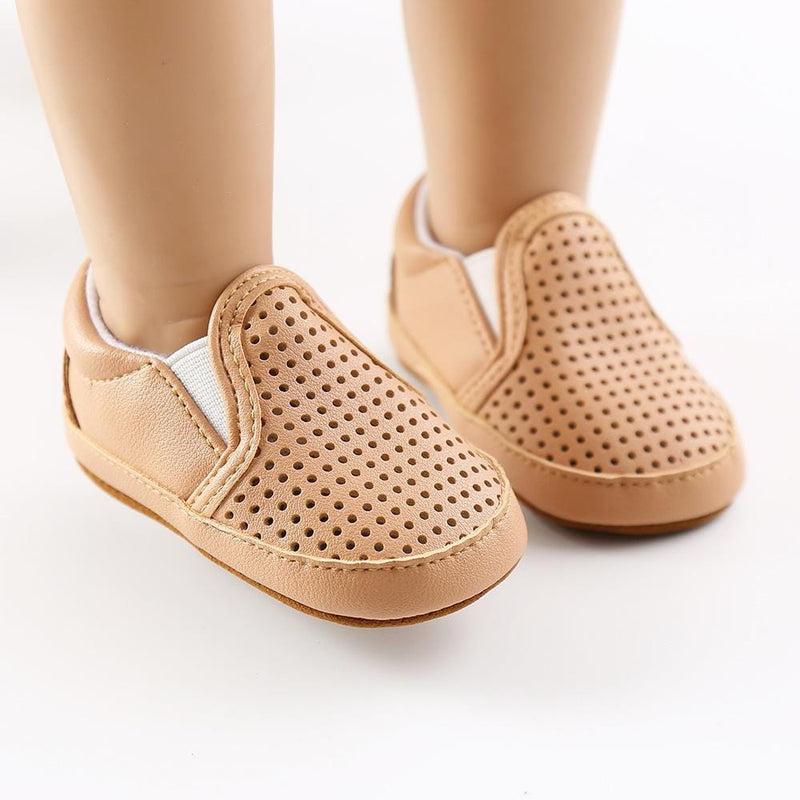 Unisex Hollow Out Slip-on Soft Solid Flats Baby Shoes Wholesale - PrettyKid