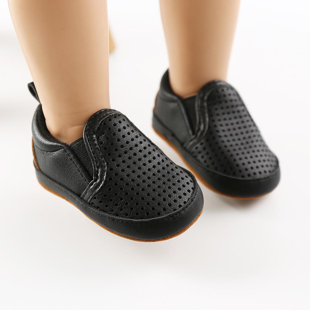 Unisex Hollow Out Slip-on Soft Solid Flats Baby Shoes Wholesale - PrettyKid