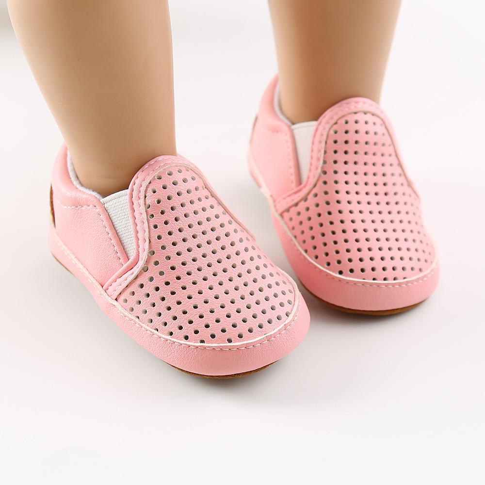 Unisex Hollow Out Slip-on Soft Solid Flats Baby Shoes Wholesale - PrettyKid