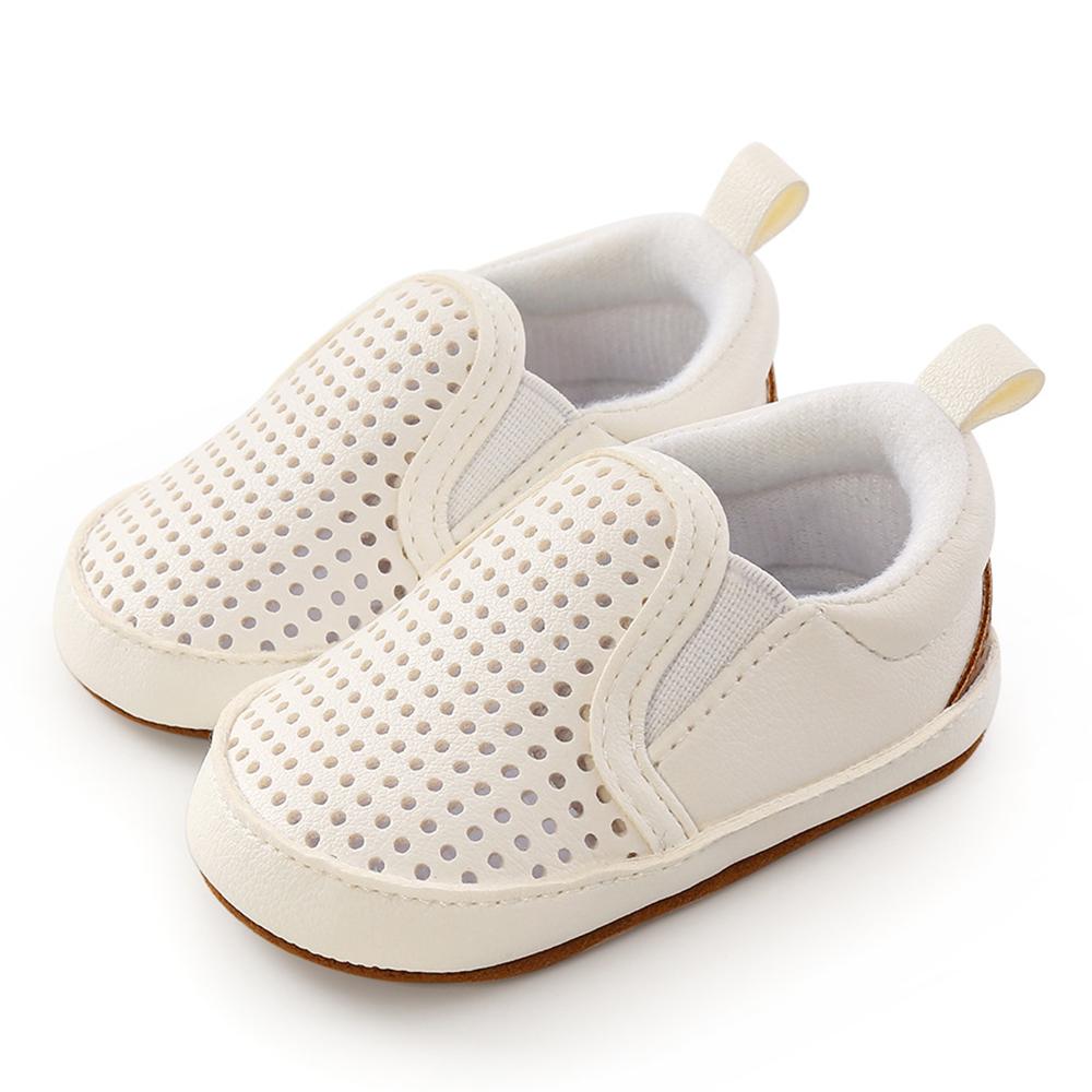 Unisex Hollow Out Slip-on Soft Solid Flats Baby Shoes Wholesale - PrettyKid