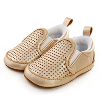 Unisex Hollow Out Slip-on Soft Solid Flats Baby Shoes Wholesale - PrettyKid