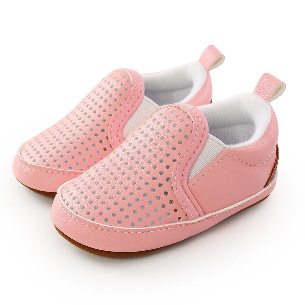 Unisex Hollow Out Slip-on Soft Solid Flats Baby Shoes Wholesale - PrettyKid