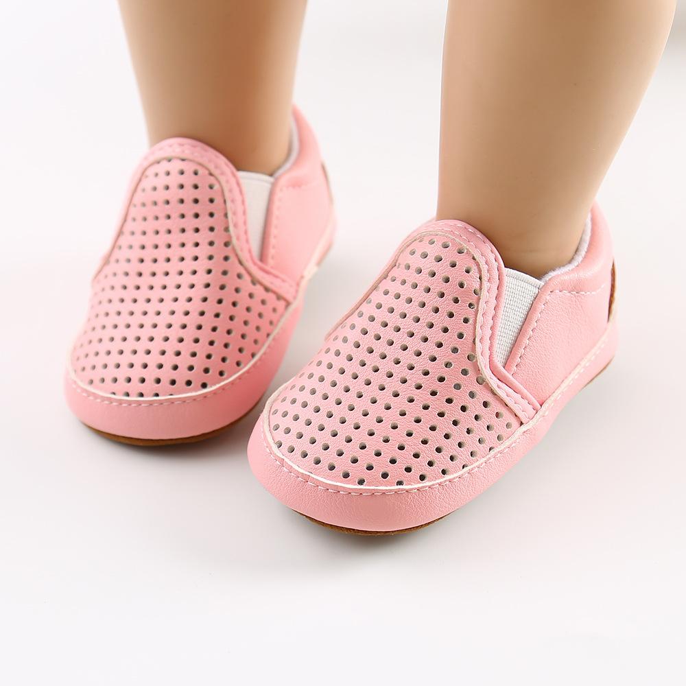 Unisex Hollow Out Slip-on Soft Solid Flats Baby Shoes Wholesale - PrettyKid