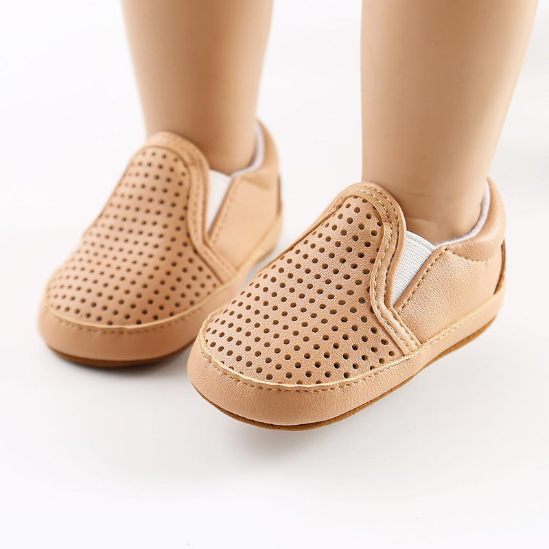 Unisex Hollow Out Slip-on Soft Solid Flats Baby Shoes Wholesale - PrettyKid