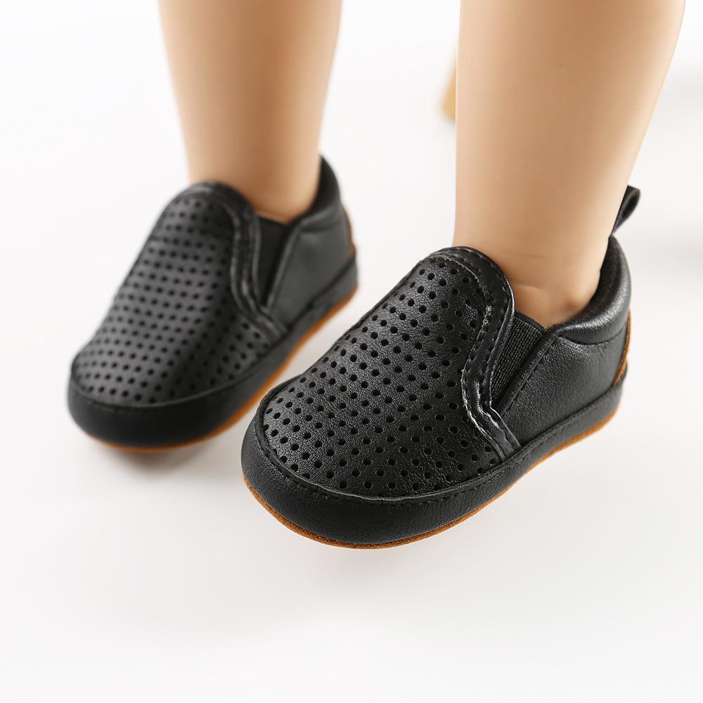 Unisex Hollow Out Slip-on Soft Solid Flats Baby Shoes Wholesale - PrettyKid