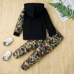 Boys Hooded Bear Long Sleeve Camo Tracksuit Wholesale Childrens Clothing - PrettyKid