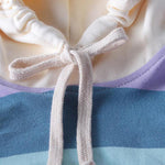 Baby Hooded Colorful Stripe Long Sleeve Jumpsuit - PrettyKid