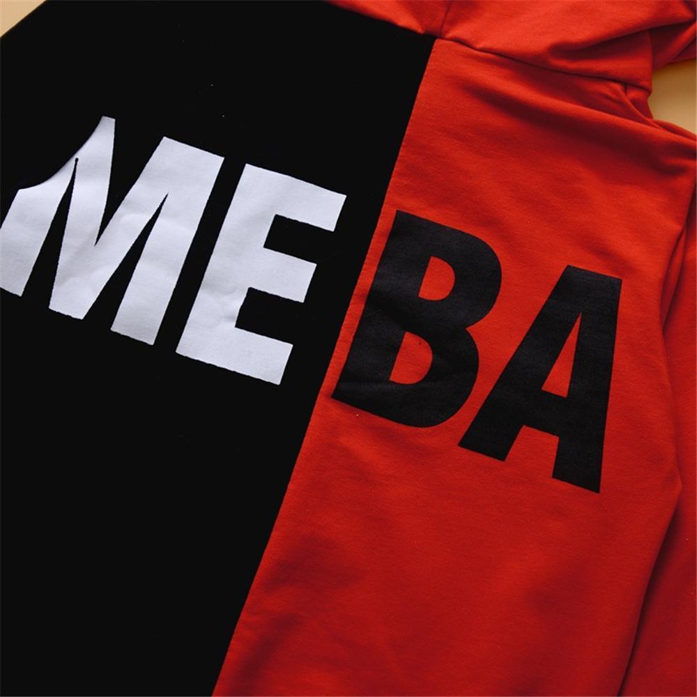 Toddler Boy Hooded Letter Color Block Tracksuit Kids Wholesale Clothing - PrettyKid