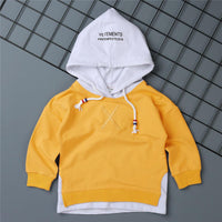 Boys Hooded Letter Printed Long Sleeve Tops - PrettyKid