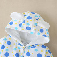 Baby Boys Hooded Long-Sleeve Polka Dot Romper Buy Baby Clothes Wholesale - PrettyKid