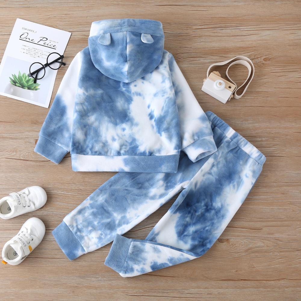 Unisex Hooded Long-sleeve Tie Dye Top & Pants Kids Clothing Suppliers - PrettyKid