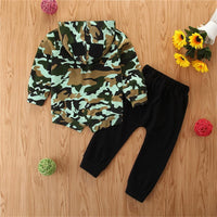 Boys Hooded Long Sleeve Camo Top & Pants Wholesale Boys Clothing - PrettyKid