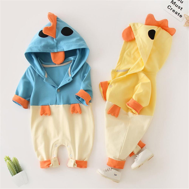 Baby Hooded Long Sleeve Chick Cute Romper - PrettyKid