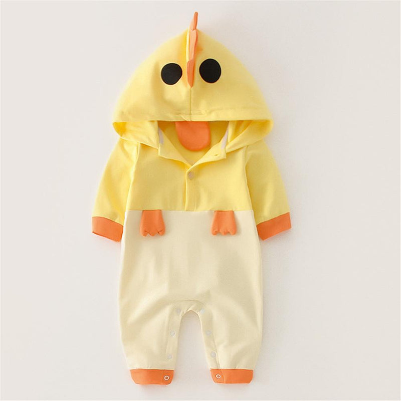 Baby Hooded Long Sleeve Chick Cute Romper - PrettyKid