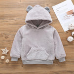 Unisex Hooded Long Sleeve Cute Plush Tops Bulk Childrens Clothing Suppliers - PrettyKid
