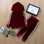 Unisex Hooded Striped Long Sleeve Cute Tracksuit Wholesale Children - PrettyKid