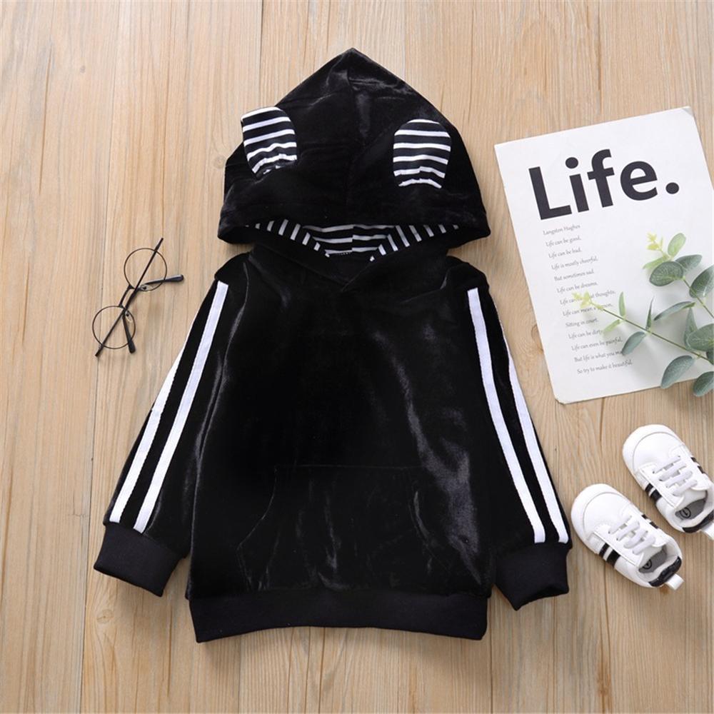 Unisex Hooded Striped Long Sleeve Cute Tracksuit Wholesale Children - PrettyKid