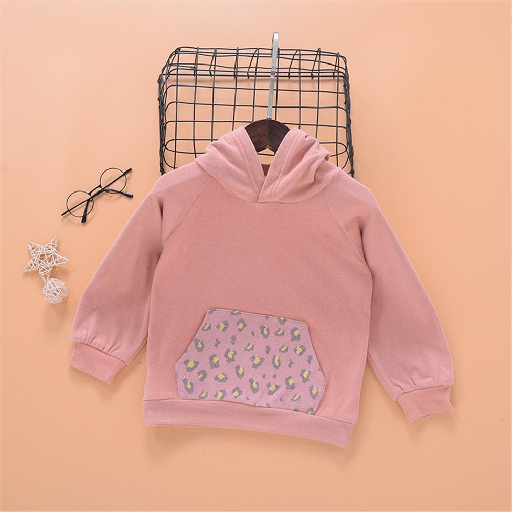 Girls Hooded Long Sleeve Leopard Cute Top Girl T Shirts Wholesale - PrettyKid