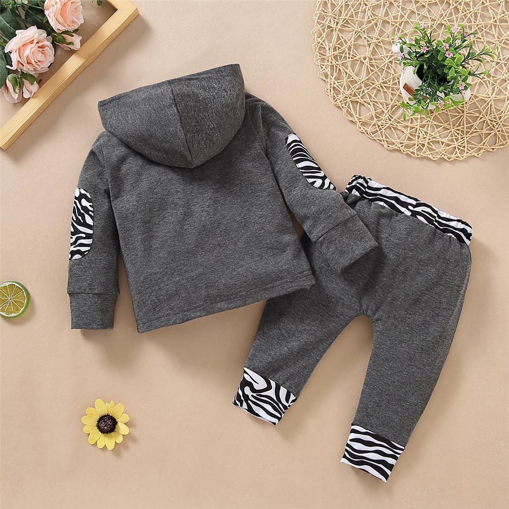 Baby Hooded Long Sleeve Leopard Printed Top & Pants Wholesale Baby Clothes Suppliers - PrettyKid