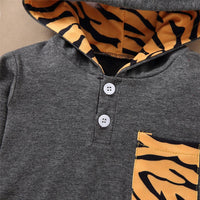 Baby Hooded Long Sleeve Leopard Printed Top & Pants Wholesale Baby Clothes Suppliers - PrettyKid