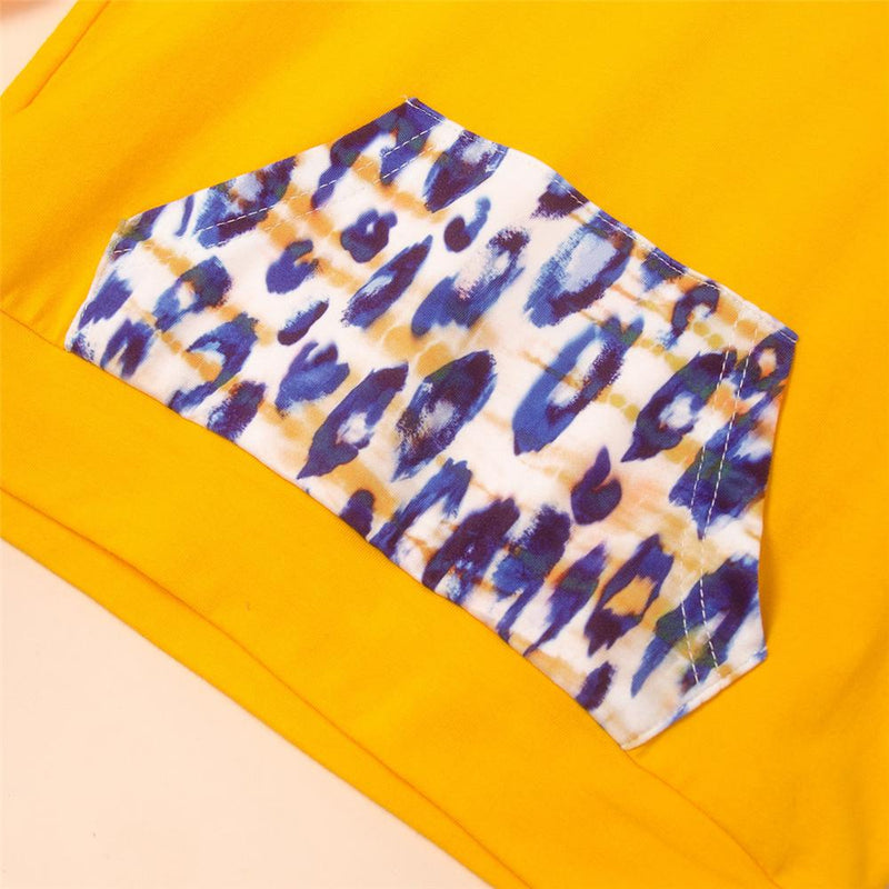 Girls Hooded Long Sleeve Leopard Printed Top & Pants Wholesale Childrens Clothing - PrettyKid