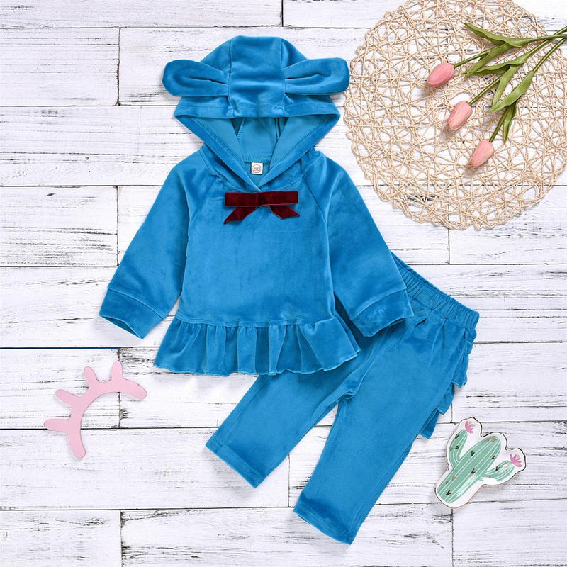 Toddler Girls Hooded Long Sleeve Top & Pants Baby Girl Wholesale - PrettyKid