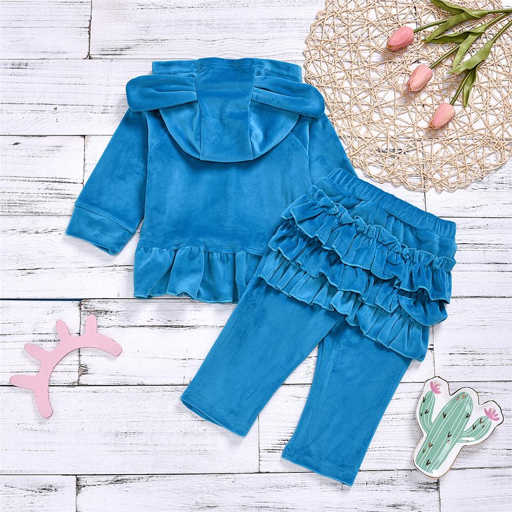 Toddler Girls Hooded Long Sleeve Top & Pants Baby Girl Wholesale - PrettyKid