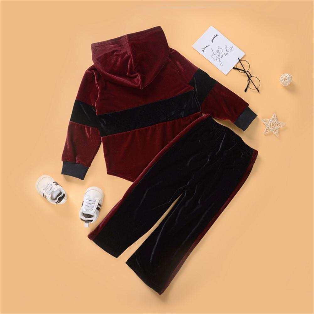 Boys Hooded Long Sleeve Top & Pants Boy Wholesale Clothing - PrettyKid