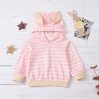 Unisex Hooded Striped Long Sleeve Top Wholesale Kids Clothing Distributors - PrettyKid