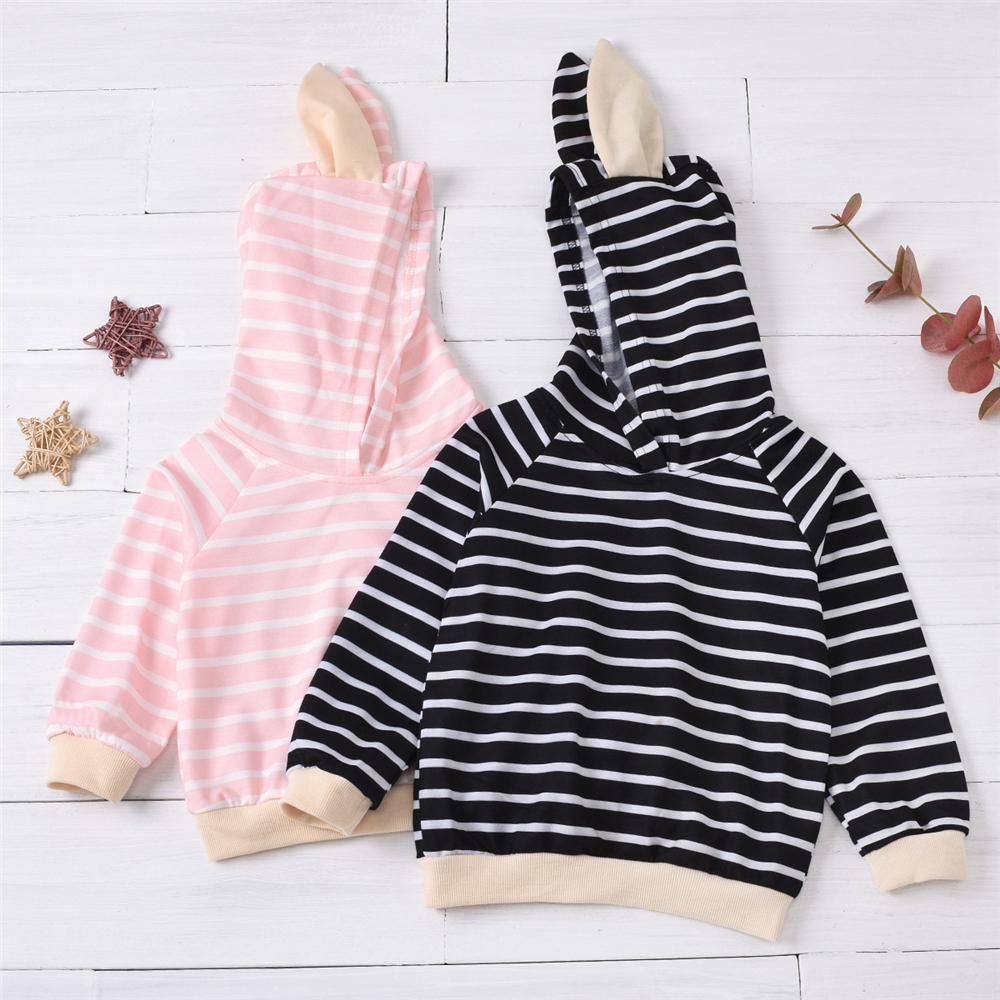 Unisex Hooded Striped Long Sleeve Top Wholesale Kids Clothing Distributors - PrettyKid