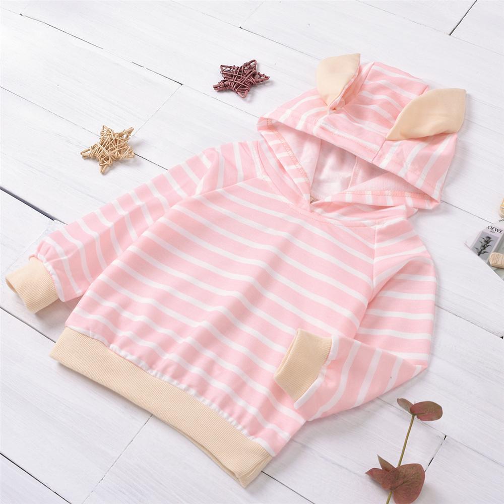 Unisex Hooded Striped Long Sleeve Top Wholesale Kids Clothing Distributors - PrettyKid