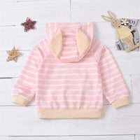 Unisex Hooded Striped Long Sleeve Top Wholesale Kids Clothing Distributors - PrettyKid