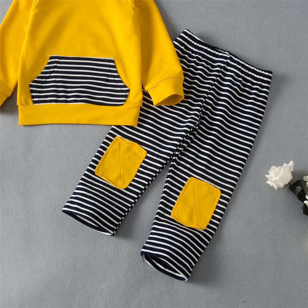 Baby Boys Hooded Striped Long Sleeve Top & Pants Baby Clothes Warehouse - PrettyKid